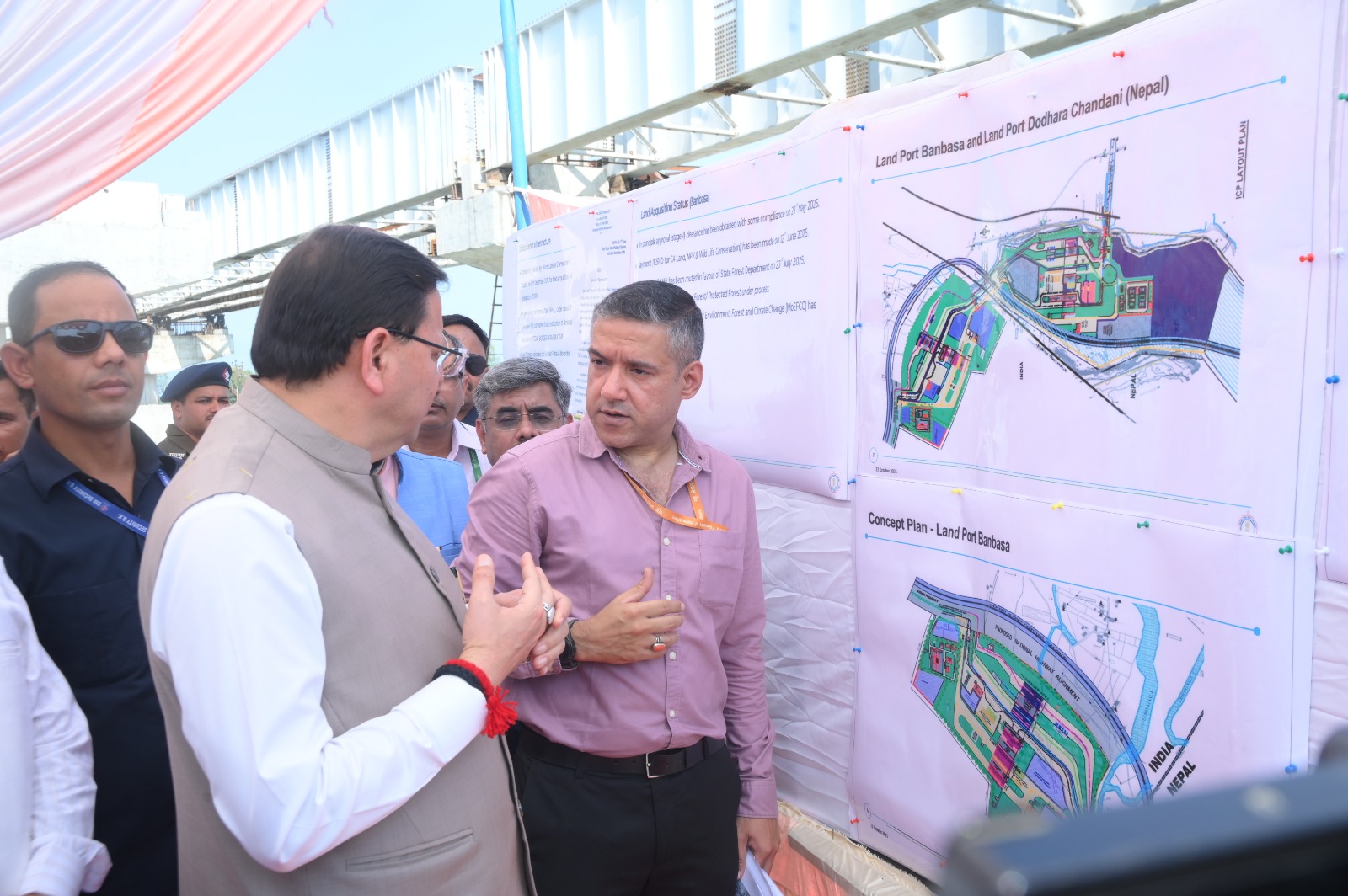 मुख्यमंत्री ने चंपावत जनपद में स्थित LPAI द्वारा करोड़ों की लागत से निर्मित होने वाली आधुनिक लैंड पोर्ट परियोजना का स्थलीय निरीक्षण किया 2