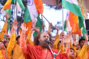 परमार्थ गंगा आरती केंद्रीय रिजर्व पुलिस बल के वीर जवानों को समर्पित