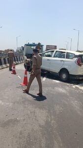 इंडियन ऑयल टैंकर पर हरियाणा गाड़ी द्वारा पीछे से टक्कर मारी गई जिसमें 6 लोग घायल हो गए