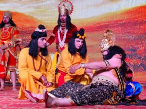 ऐतिहासिक रामलीला टिहरी के दशम दिवस पर हुआ कुंभकरण, मेघनाद एवं रावण वध का भव्य मंचन