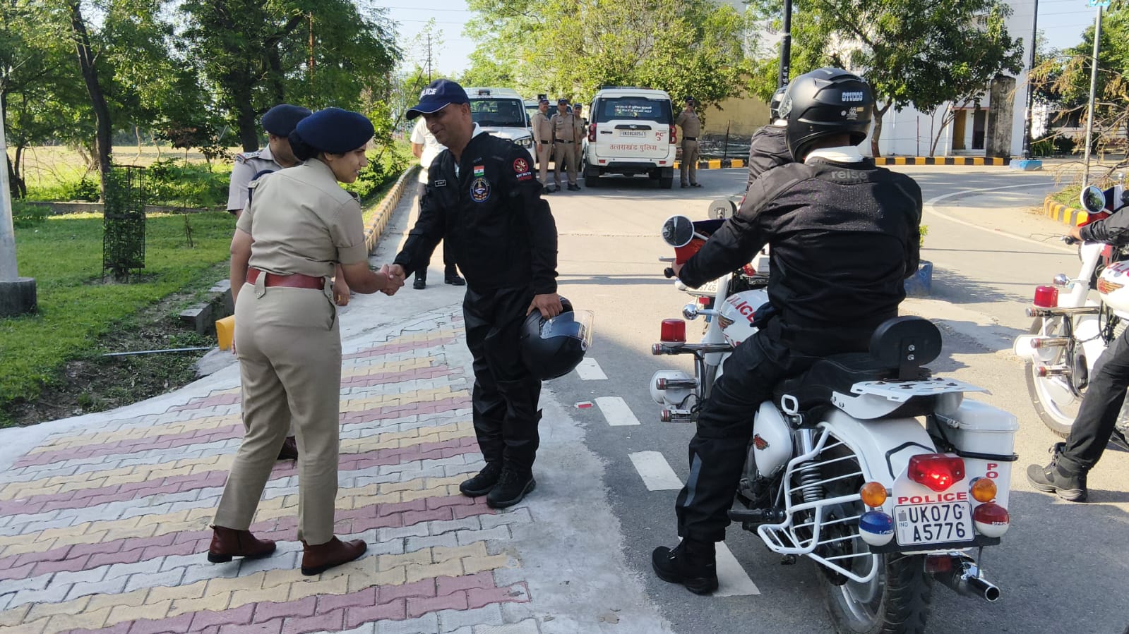एकतानगर गुजरात के लिए निकला उत्तराखंड पुलिस का मोटर साइकिल दल पहुंचा हरिद्वार 8